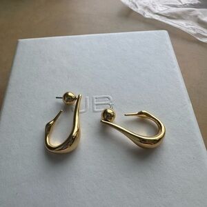 Jenny Bird Sculptural Gold Earrings